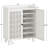 6-Tier Shoe Cabinet With Slatted Doors And Adjustable Shelves, White-2045837621