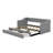 Twin XL To King Size Upholstered Daybed With Two Drawers-1062519819