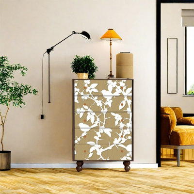 Élégante armoire décorative avec cadre en bois de pin