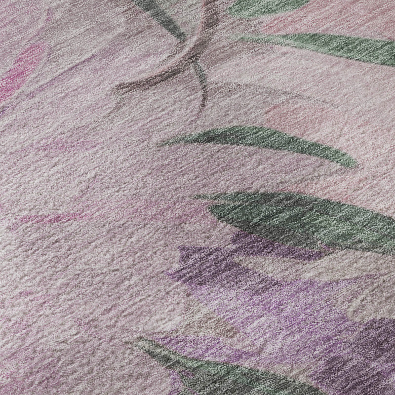 Premium Machine Washable Mayfield AMF2264 Floral Rug, Blush, 2'6" x 3'10"