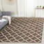 Tapis brun / ivoire en laine et coton tissé à la main à plat Rodgers-1800321844