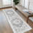 Nathalya Oriental Performance Machine Washable Non-Slip Neutral Gray Indoor Area Rug-341860794
