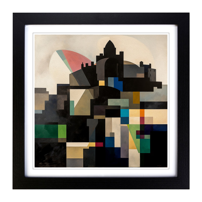 Single Picture Frame Print on Wood, Black