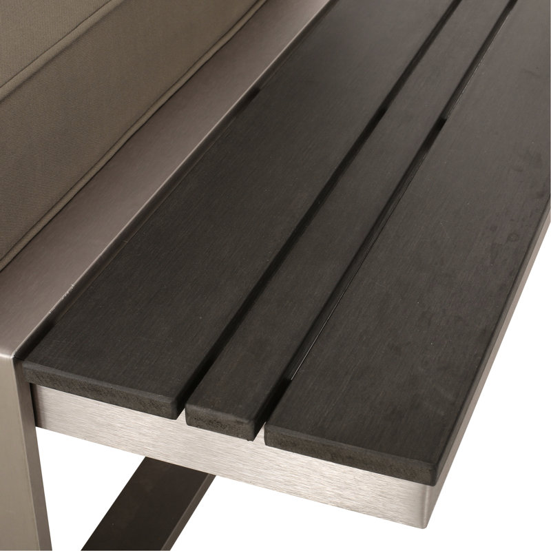 Fauteuil droit - Aluminium kaki, choix spacieux. 64,84 po Profondeur, 30,83 po de largeur, 26,44 po de hauteur, 43,27 lb Poids élégant. P, l, H, Wt