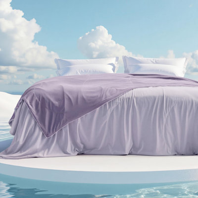 Bedsure Cooling Blankets For Hot Sleepers - Cold Blankets For Sleeping Queen Size For Bed, Lightweight Summer Ice Breathable Double-Sided Bedding Essentials As Gifts, Lavender, 90X90 Inches