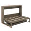 Lit escamotable avec bureau de coiffeuse, miroir central et 2 tiroirs latéraux-1829479949