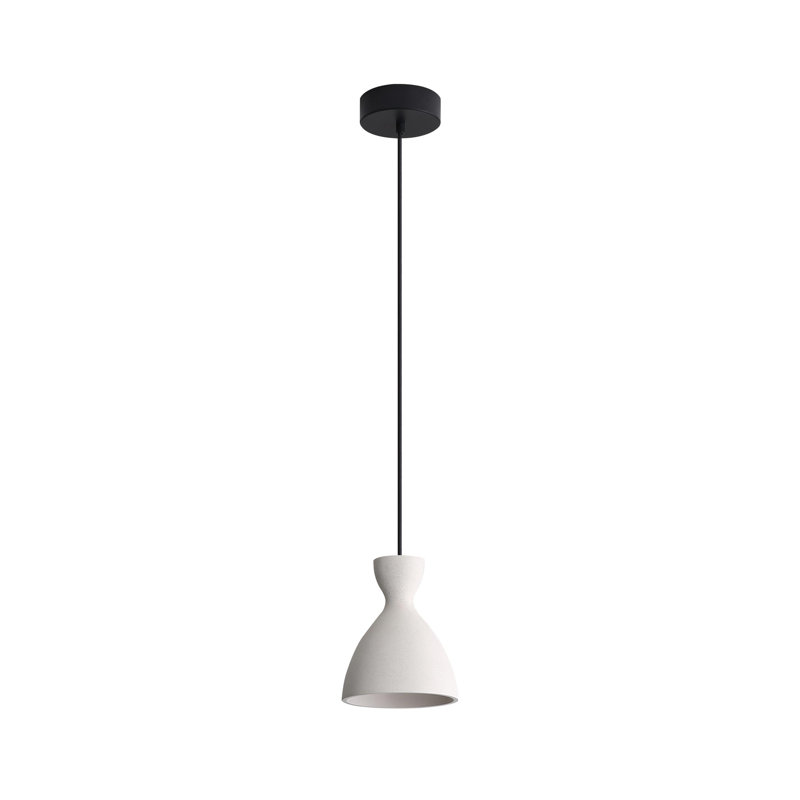 Varley 10" LED Pendant in Sandstone Cement, White