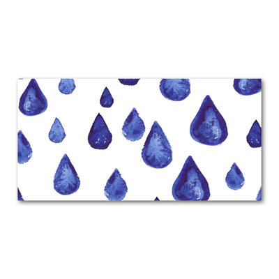 Blue Drops - Wrapped Canvas Print