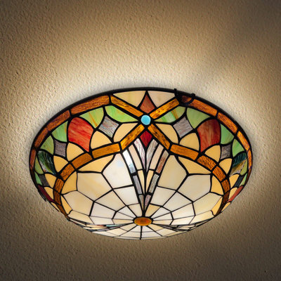 Plafonnier encastré 3 lumières Wigston Tiffany 16 po