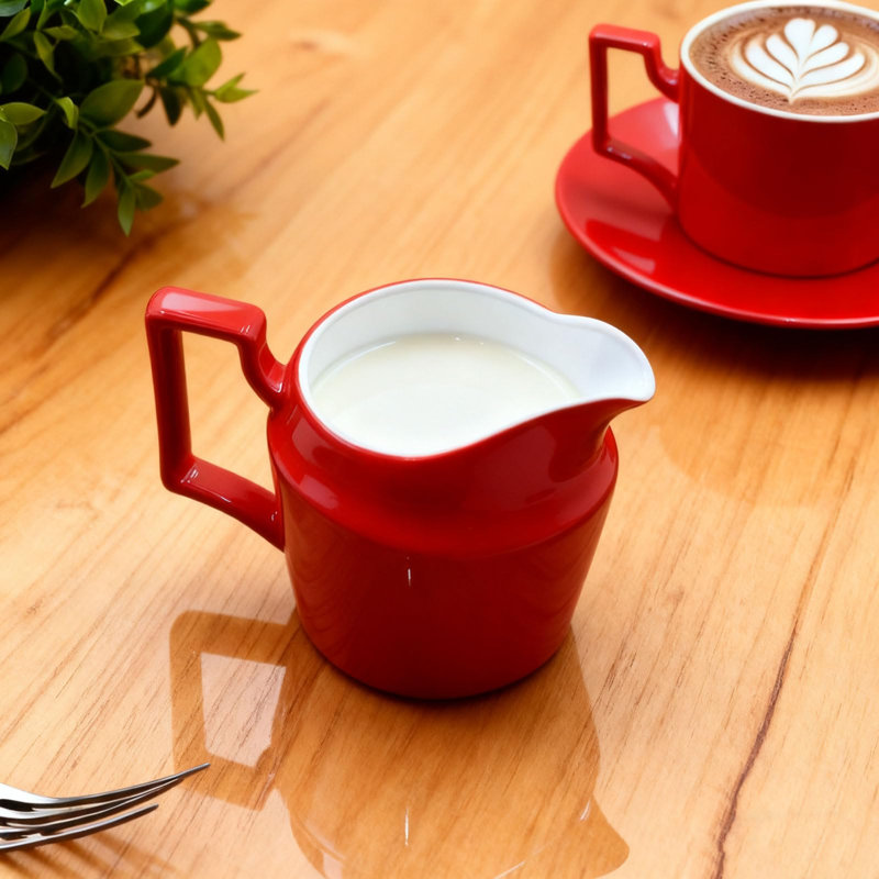 11 Piece Red Ceramic Teapot Set, Red