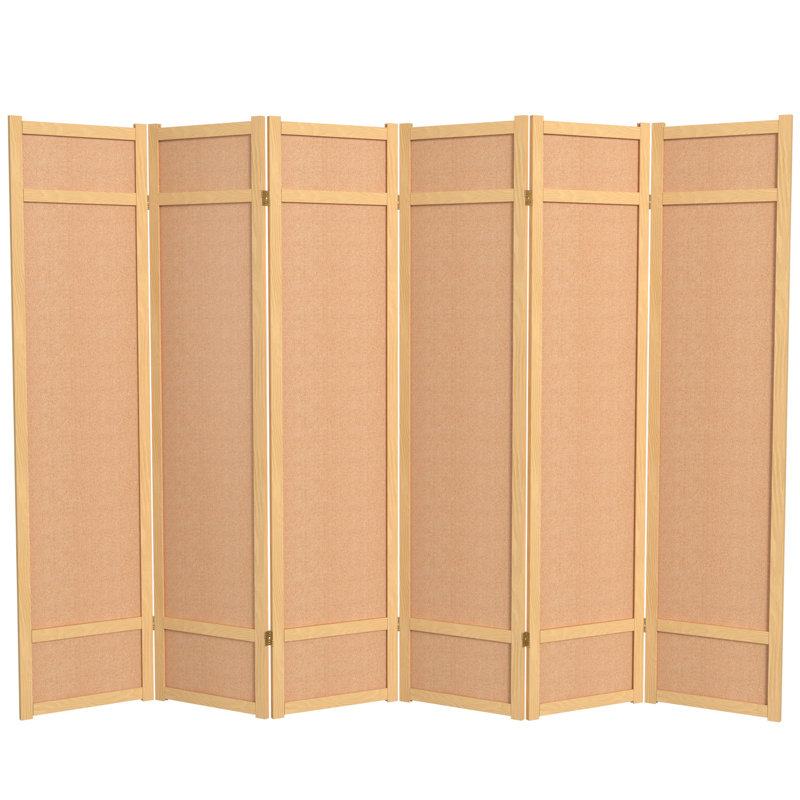 Paravent en jute 6 pi Clarke, Naturel, 6