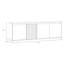 Scandi Style Lowboard with 4 Doors, Slatted Details, TV Rack, Living Room, Engineered Wood, Warm Oak Decor/Beige, 174.3 cm W x 56.1 cm H x 41.5 cm D