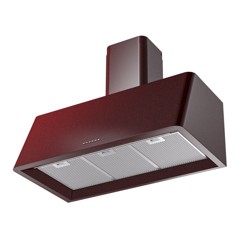 ILVE Nostalgie II Series 36 in Wall Mount Range Hood with 600 CFM, 36", Burgundy Red