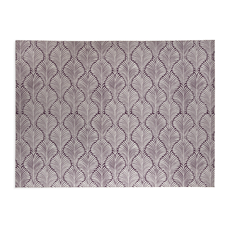 Elegant Palms Low Profile Kitchen Mat, Eggplant, Rectangle 2' x 3'