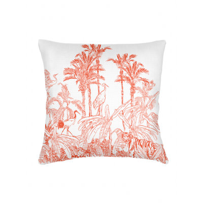 Printed Pillows Linen Animal Print Accent Pillow