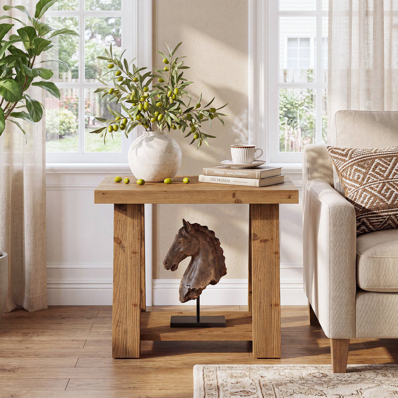 Solid Wood End Table, 1PC