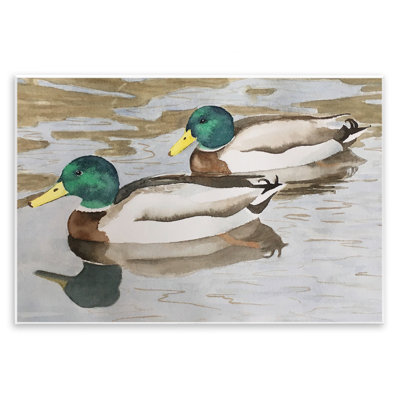 Plaque murale Mallard Ducks pair, design par Stephanie Fielden