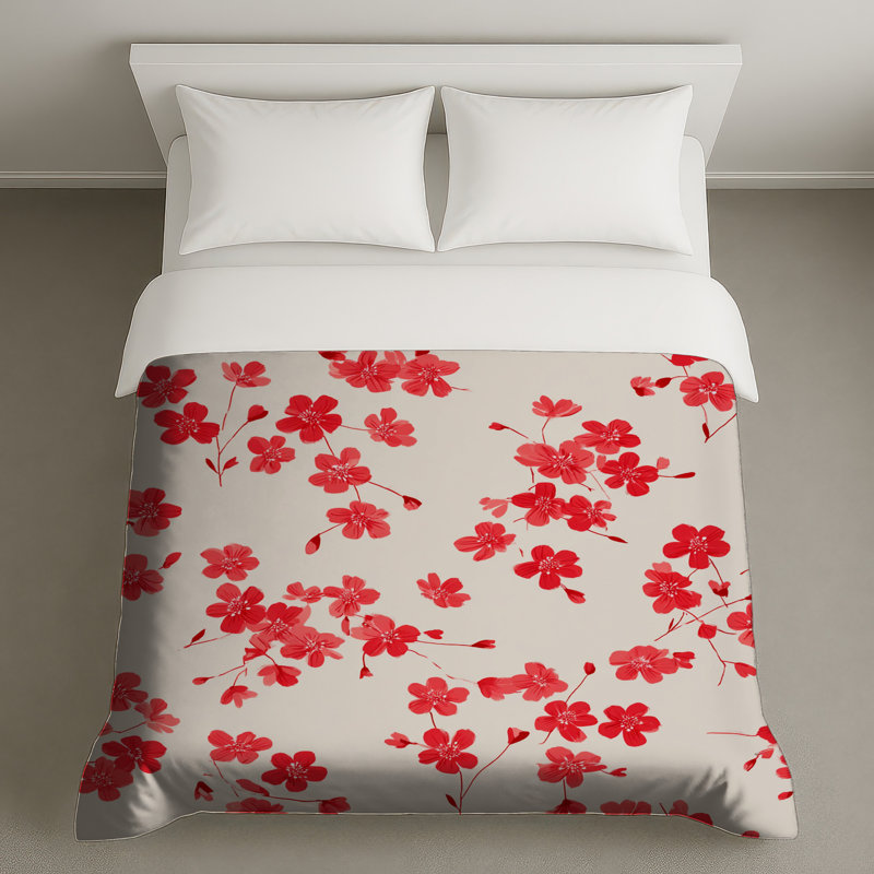 Housse de couette à motif floral Flowers Bedding, Grand lit
