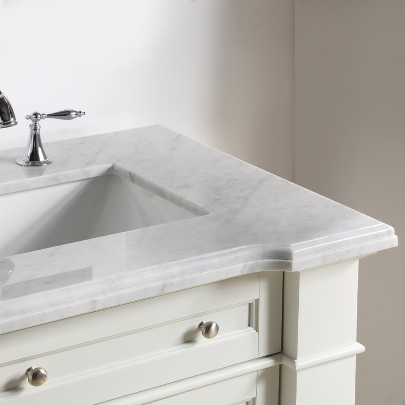 Riccardo 42" Single Bathroom Vanity Set, Off-White