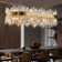 Kacy Dimmable 16/20-Light Gold Rectangle Crystal Chandelier, Modern Ceiling Light for Kitchen Island or Dining Room