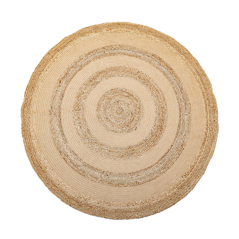 Tapis rond en jute tressé 6 pi, Rond 6 pi