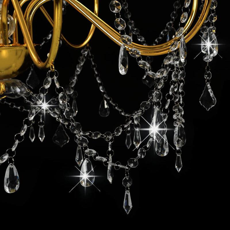 Cheever 8 - Light Candle Style Chandelier, Golden