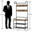 Sturdy Rustic Black Coat Rack With Bench And Storage Shelves, Waterproof Frame