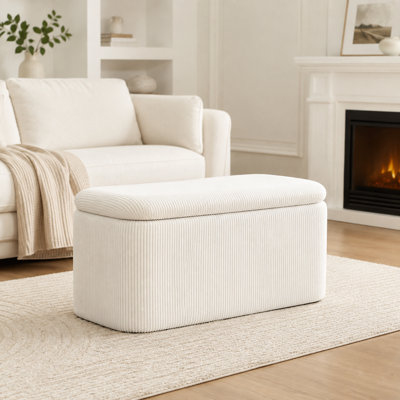 Repose-pieds rectangulaire en velours avec repose-pieds