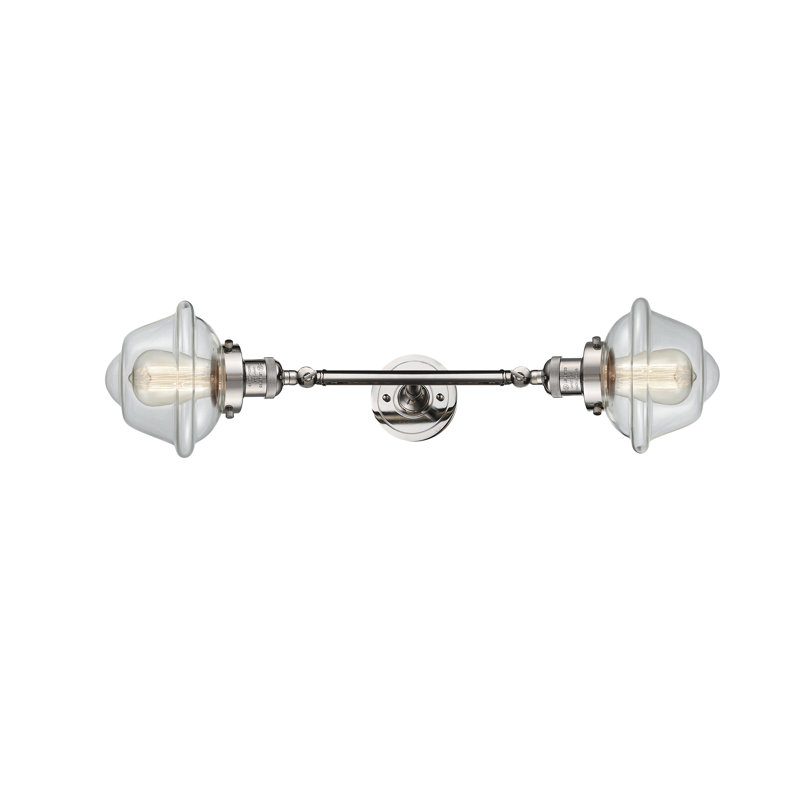 Gebhart 2 - Light Dimmable Vanity Light, 60 Watt Vintage Incandescent Bulb, Clear, Polished Nickel