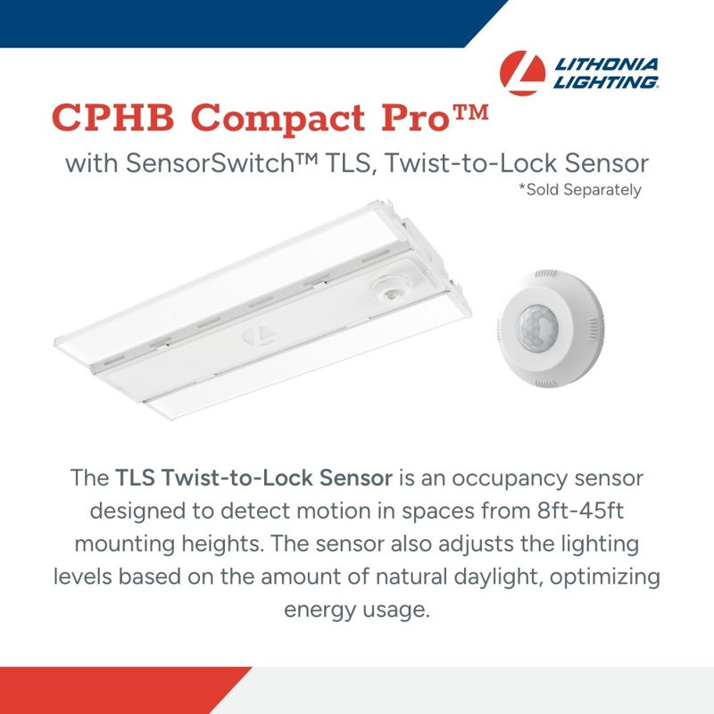 42" CPHB LED High Bay with Switchable White Light and Adjustable Brightness, MVolt 120-277V, White