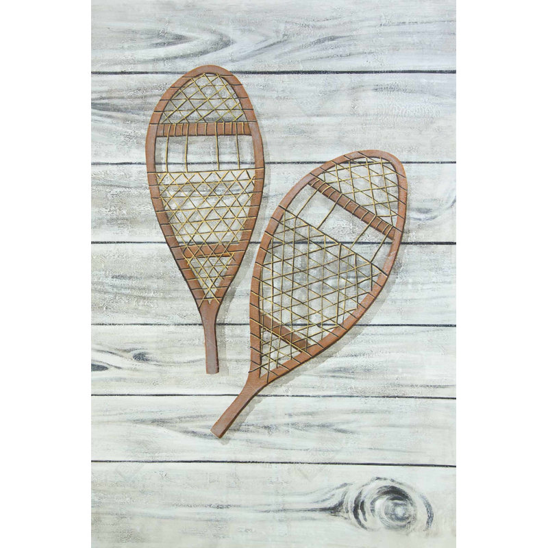 Snowshoes Bath Mat with Non-Slip Backing - Quick Dry Memory Foam Bathroom Rug - Absorbent - Modern Plush Spa-Style - Machine Washable