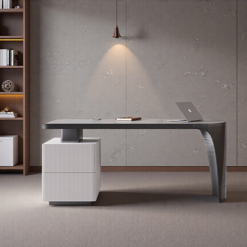 Bureau moderne en porcelaine, H 29,5 po x l 70,9 po x P 27,6 po