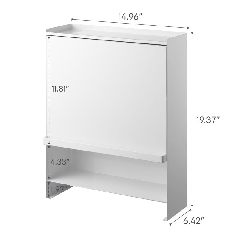 White Steel Concealable Magnetic Countertop Spice Rack