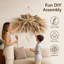 Fluffy Boho Wall Decor - DIY Pampas Grass Kits,Need to Assemble,Decorative Pampas Cloud,Mirror Decorative,for Entryway Bedroom Living Room Bathroom House Warming Gifts New Home Essential