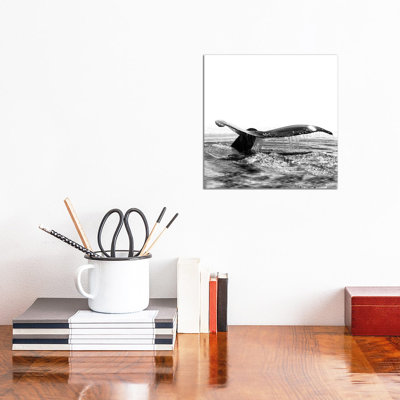 «Whale Song I Islande Black and White Square» par Monika Strigel - reproduction de photo