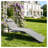 Gray Adjustable Folding Chaise Lounge Chair for Outdoor Patio and Poolside Use