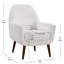Chaise avec accoudoirs Prince Mid-Century Boucle