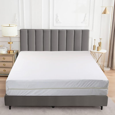 Queen Mattress Encasement – Zippered Waterproof Protector, Soft & Noiseless Cover, Fits Up to 15"