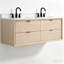Meuble-lavabo flottant en chêne naturel 60 po-1168154415