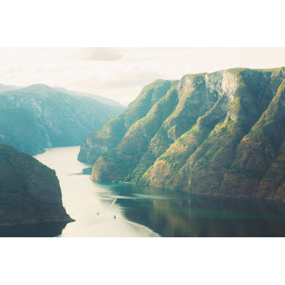 Norway Nature Fjord Sognefjord - Wrapped Canvas Print