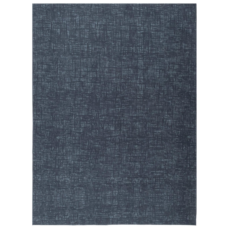 Wave Washable Rug, Blue, 7'8" x 9'10"