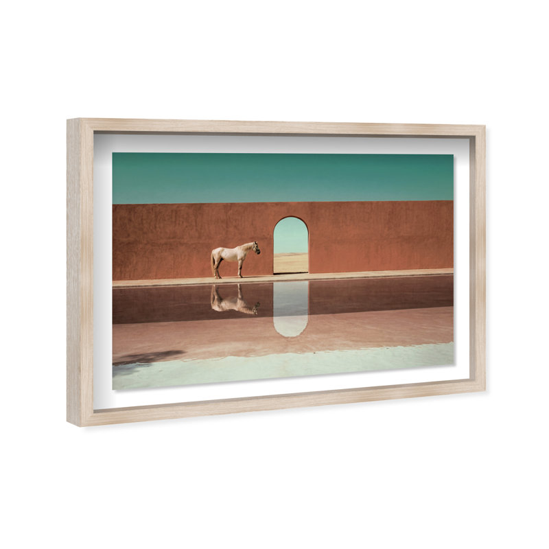 Western Reflections Print by Oliver Gal, 37.5"H x 25.5"W, Natural Oak Shadowbox