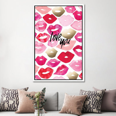 Valentine Lips by Sara Berrenson - Print on Canvas