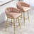 Rukija Upholstered Gold Plated Barstools-120011187