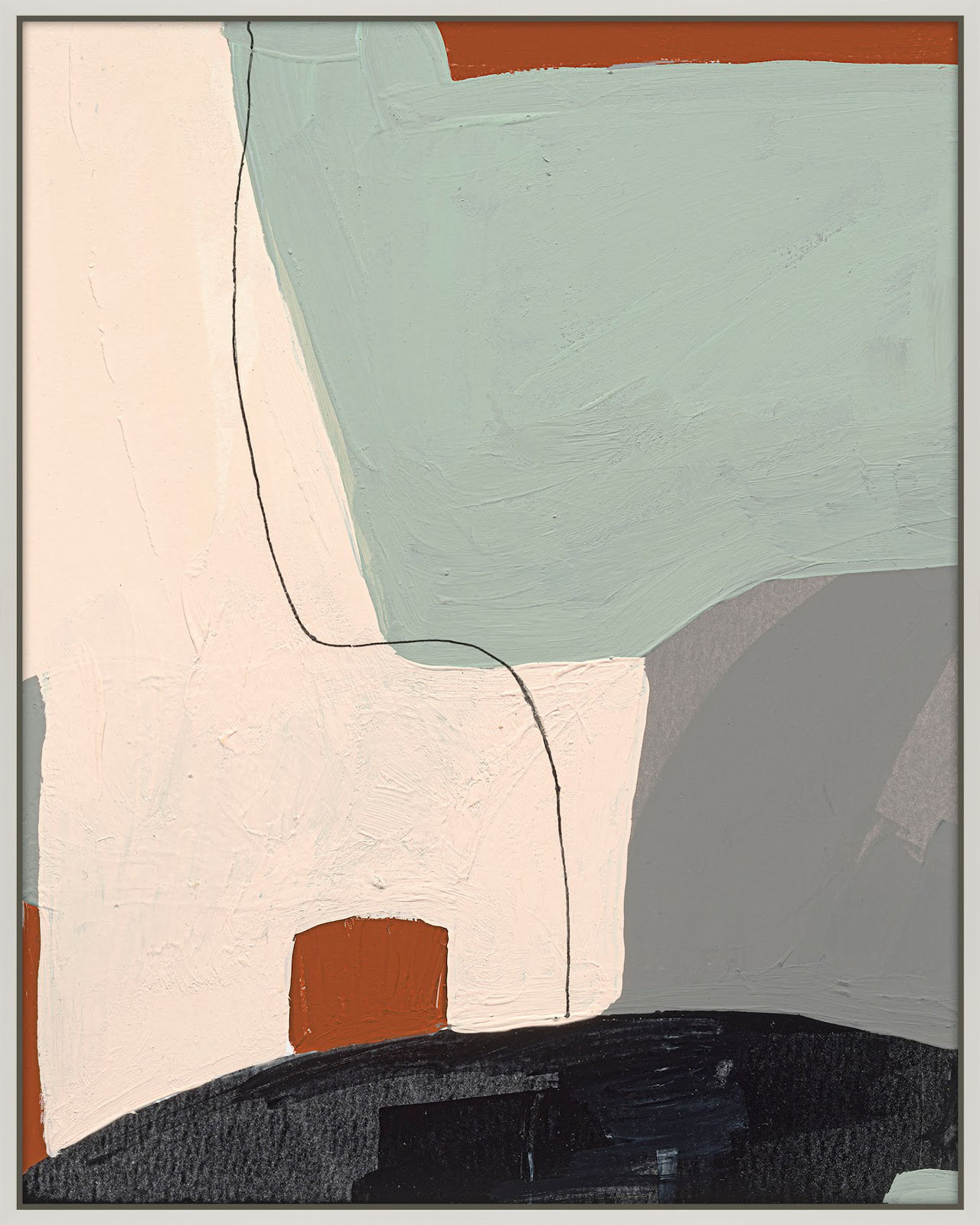 Dreamscape 3 Print by Andrea Stokes, 30" H x 24" W x 1.38" D, White Framed