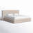 Viski Upholstered Platform Bed In Brun Boucle-100964993