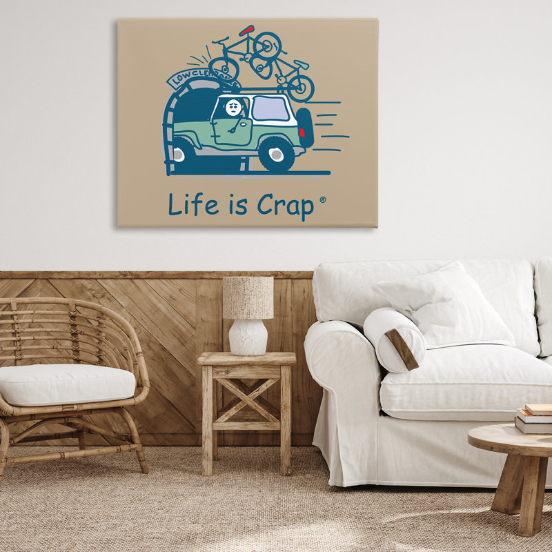 Falling Bikes Overpass Canvas Wall Art by LIC, 36" H x 48" W