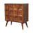 Solid Wood Quad Cabinet, 2-Shelves, Brown