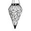 Lanterne suspendue en forme de larme solaire en verre et en métal avec 15 guirlandes de lumières DEL blanc froid Exhart, 7 x 24 po Exhart-1133063187