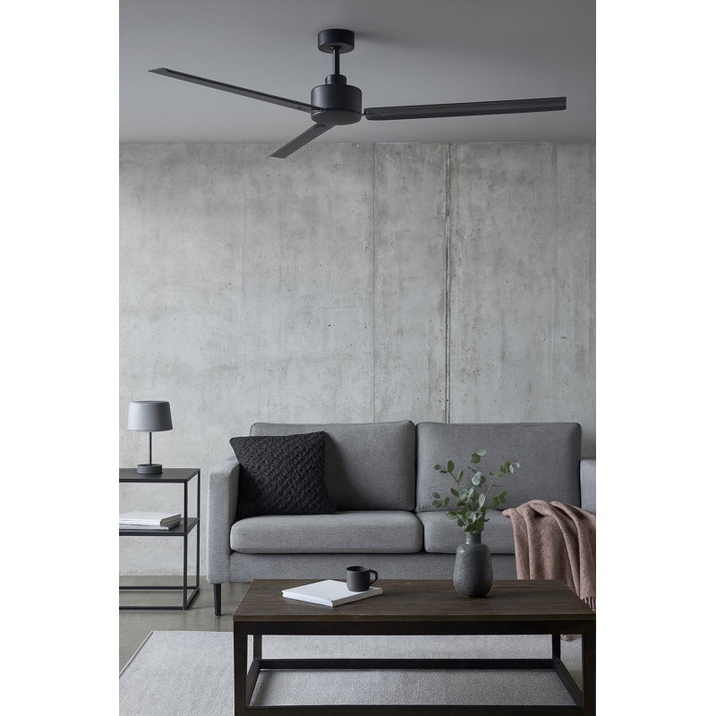 Ventilateur intelligent 72 "Hinkley Fan Indy, Noir mat